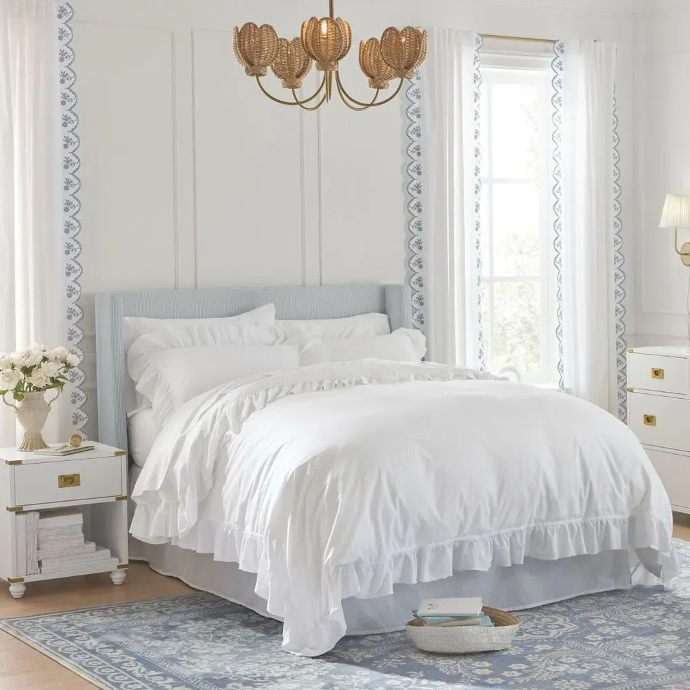 Pottery Barn Teen Essential Cotton Bed Skirt Full White
